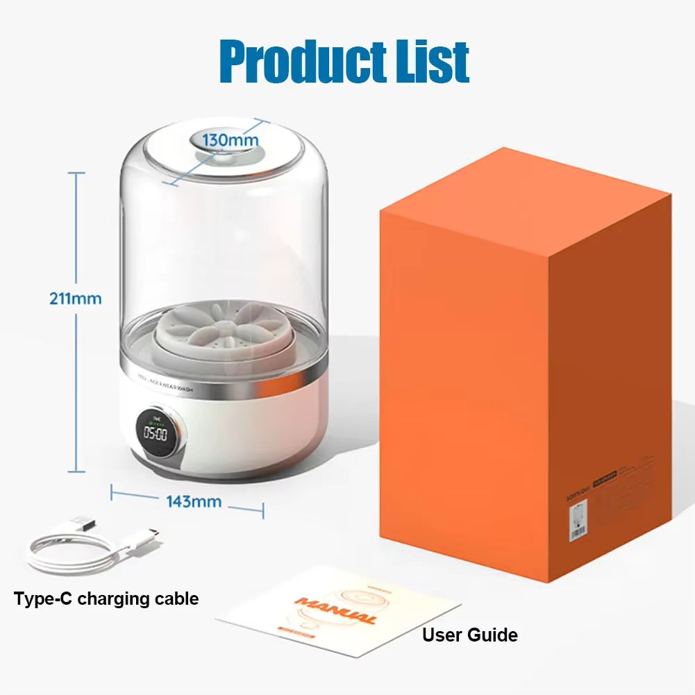 Mi Portable Cordless Washing Machine,Usb Rechargeable, Mini Washer for /Underwear/Socks/Baby Clothes Home Travel Laundry Bucket